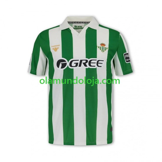 Camisola Real Betis Retro Homem Equipamento Primeiro 2025-2026 Manga Curta
